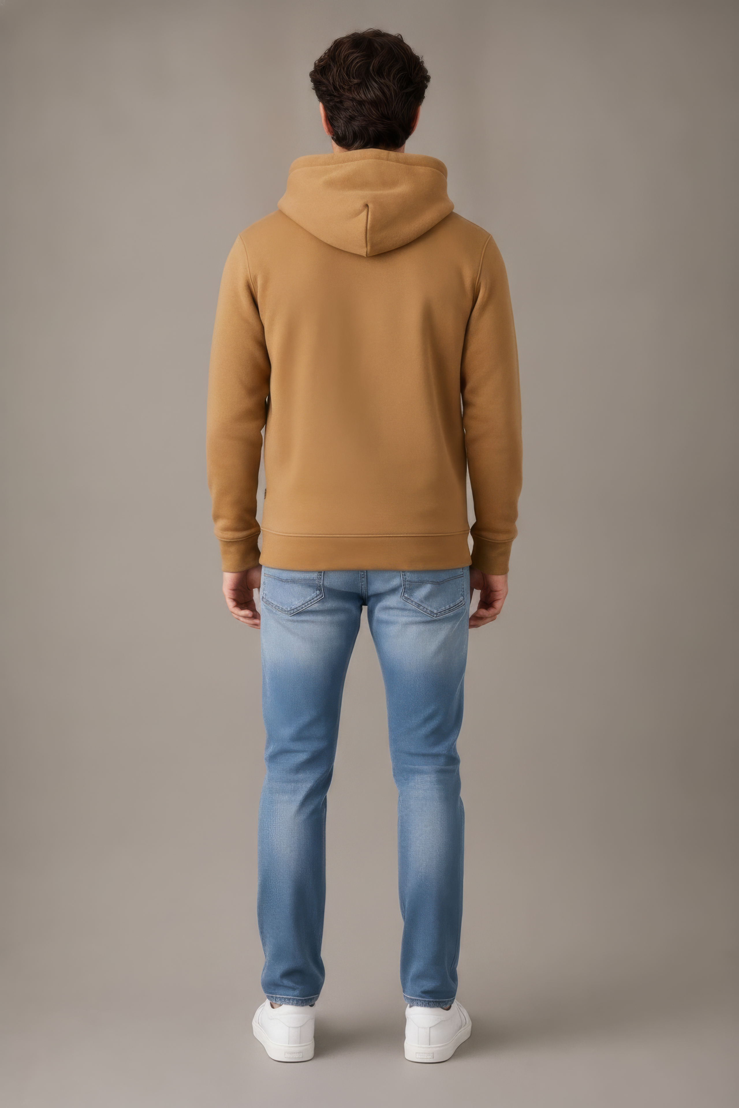 Dark Camel Premium German Velvet Hooded Sweatshirt