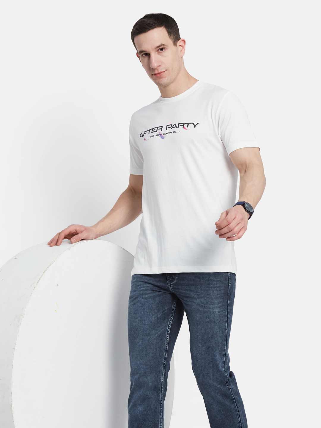 Octave Men Printed T-shirt