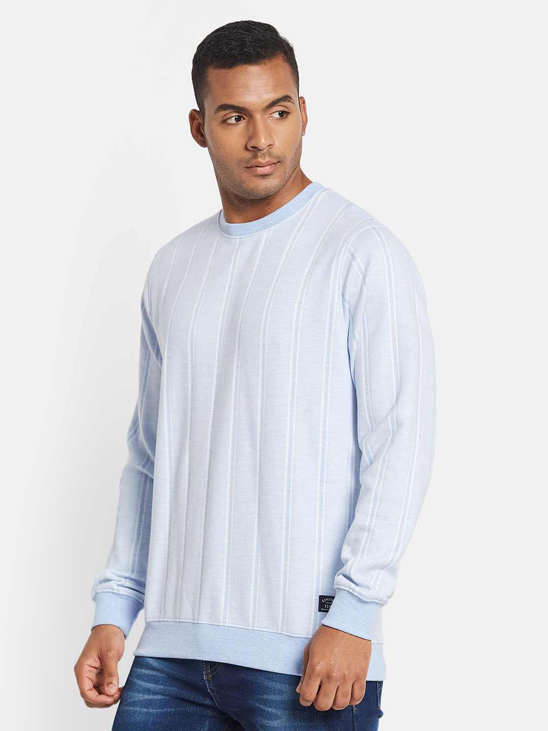 Octave Men Striped Sweatshirt