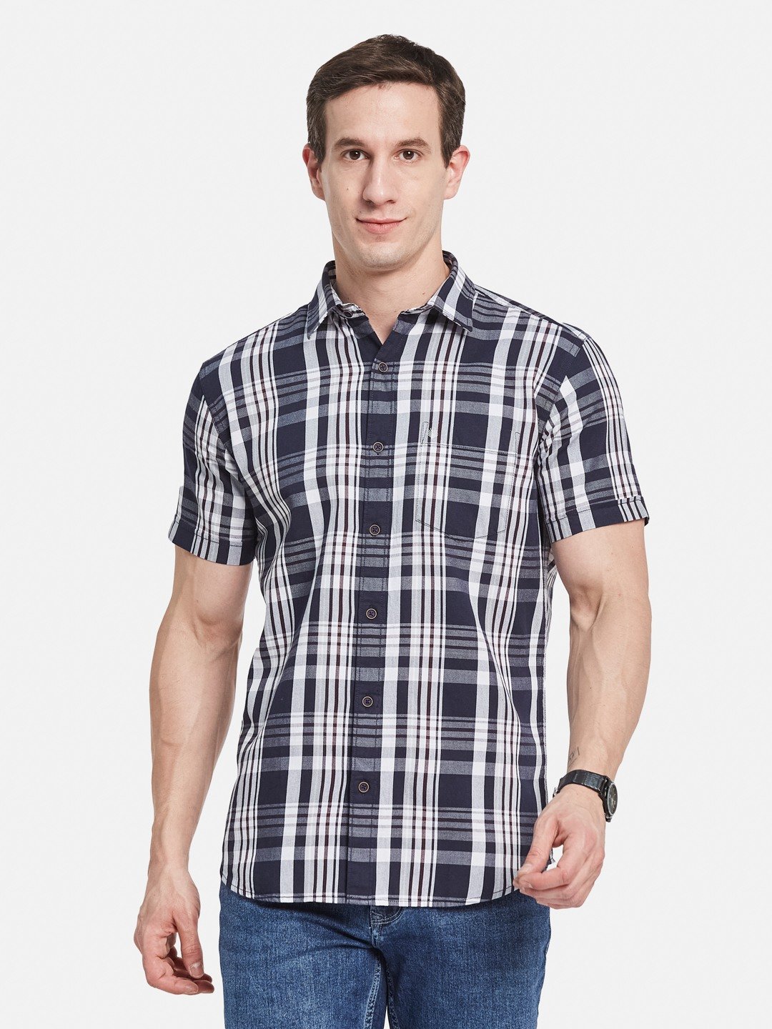 METTLE Men Multi Stripes Opaque Striped Casual Shirt