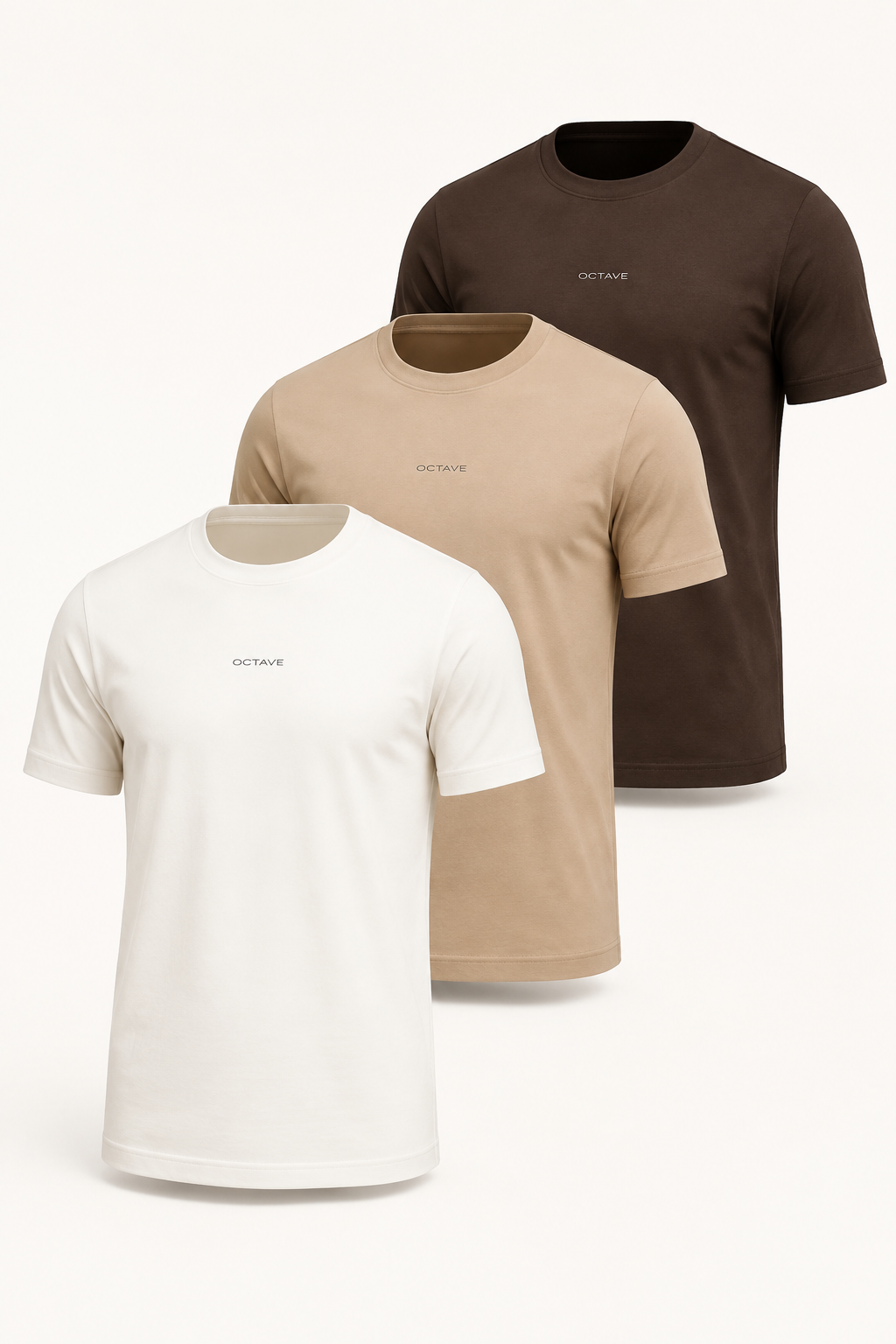 Men’s Crew Neck T-Shirt Pack of 3 Combo 1  | Premium Cotton Blend Regular Fit T-Shirts