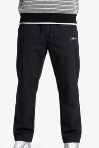 Men’s Black Poplin Lycra Cotton Lower with Drawstring