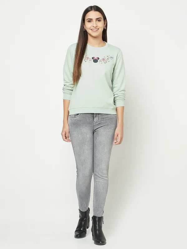 Women Dusty Mint Sweatshirts