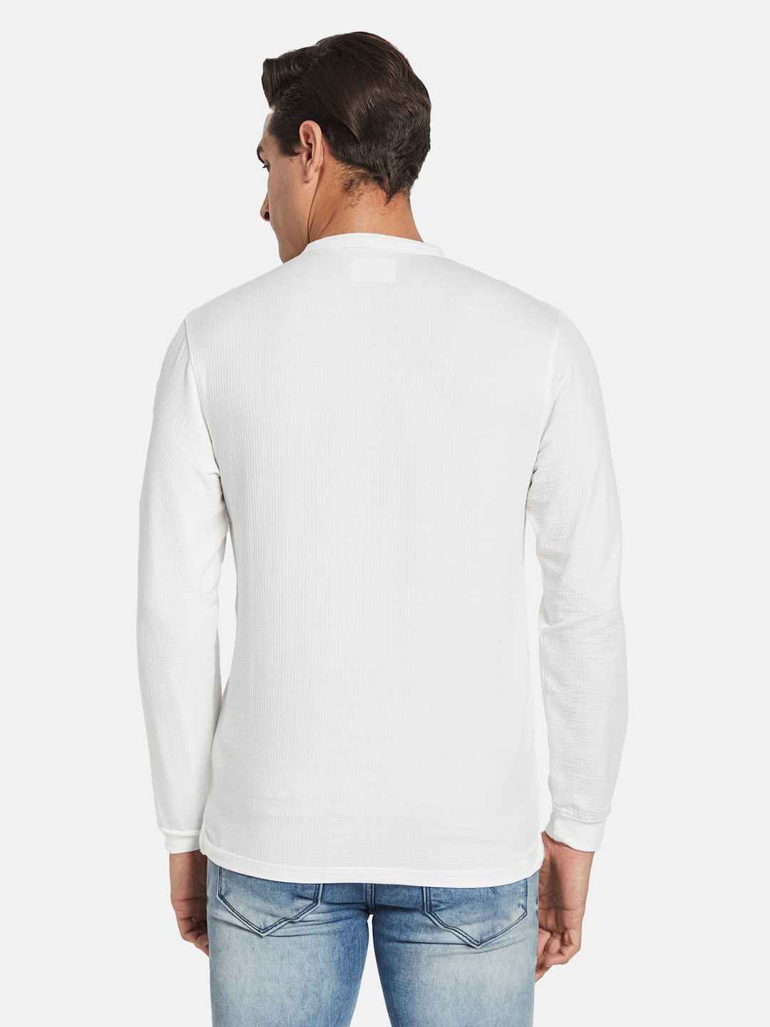 METTLE Men Mandarin Collar T-shirt