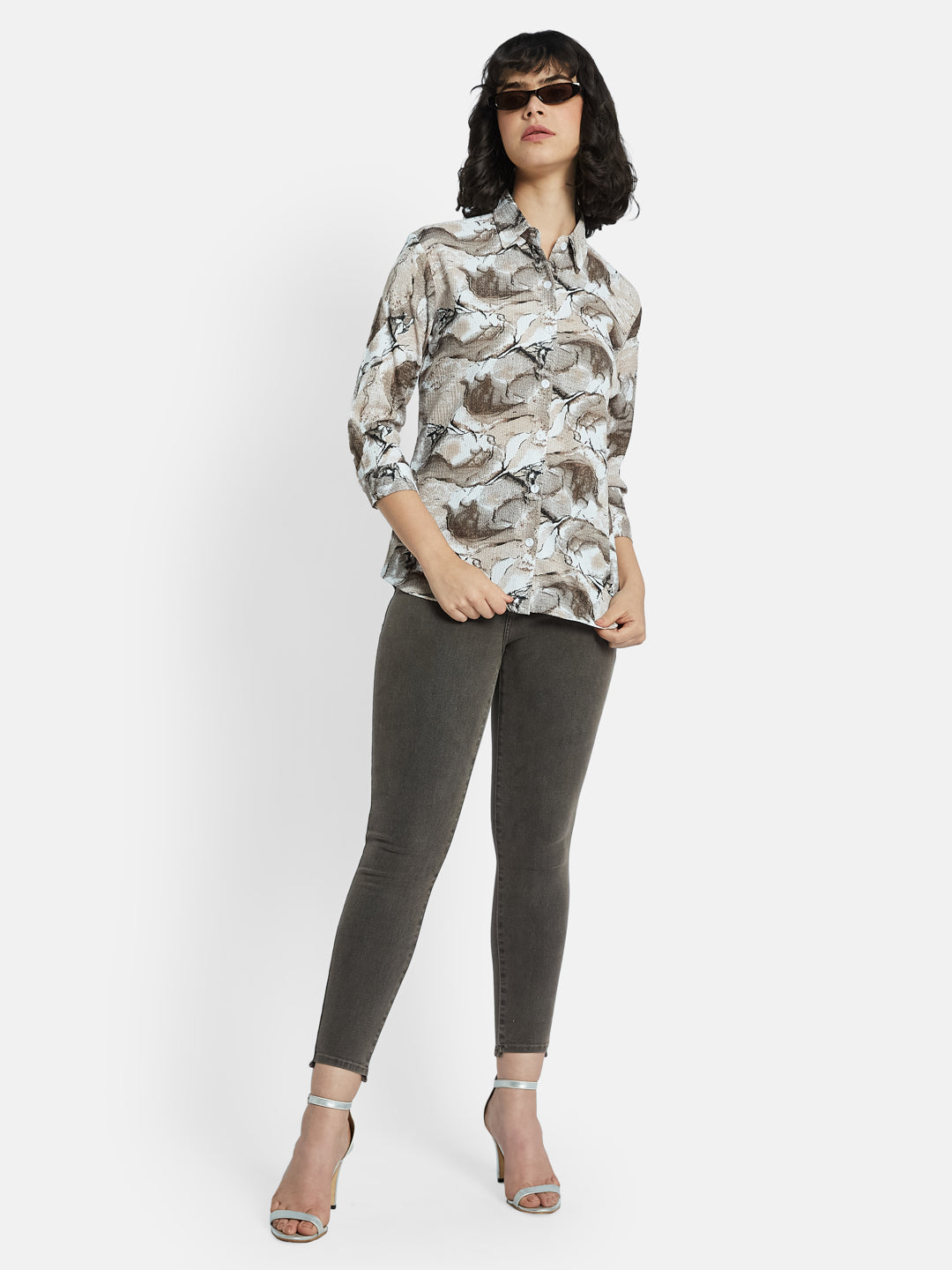 METTLE Women Floral Opaque Printed Casual Shirt