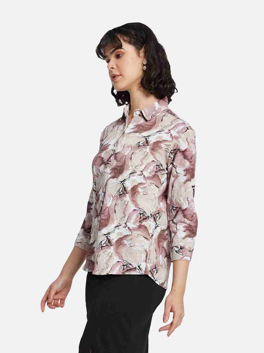 METTLE Women Floral Opaque Printed Casual Shirt