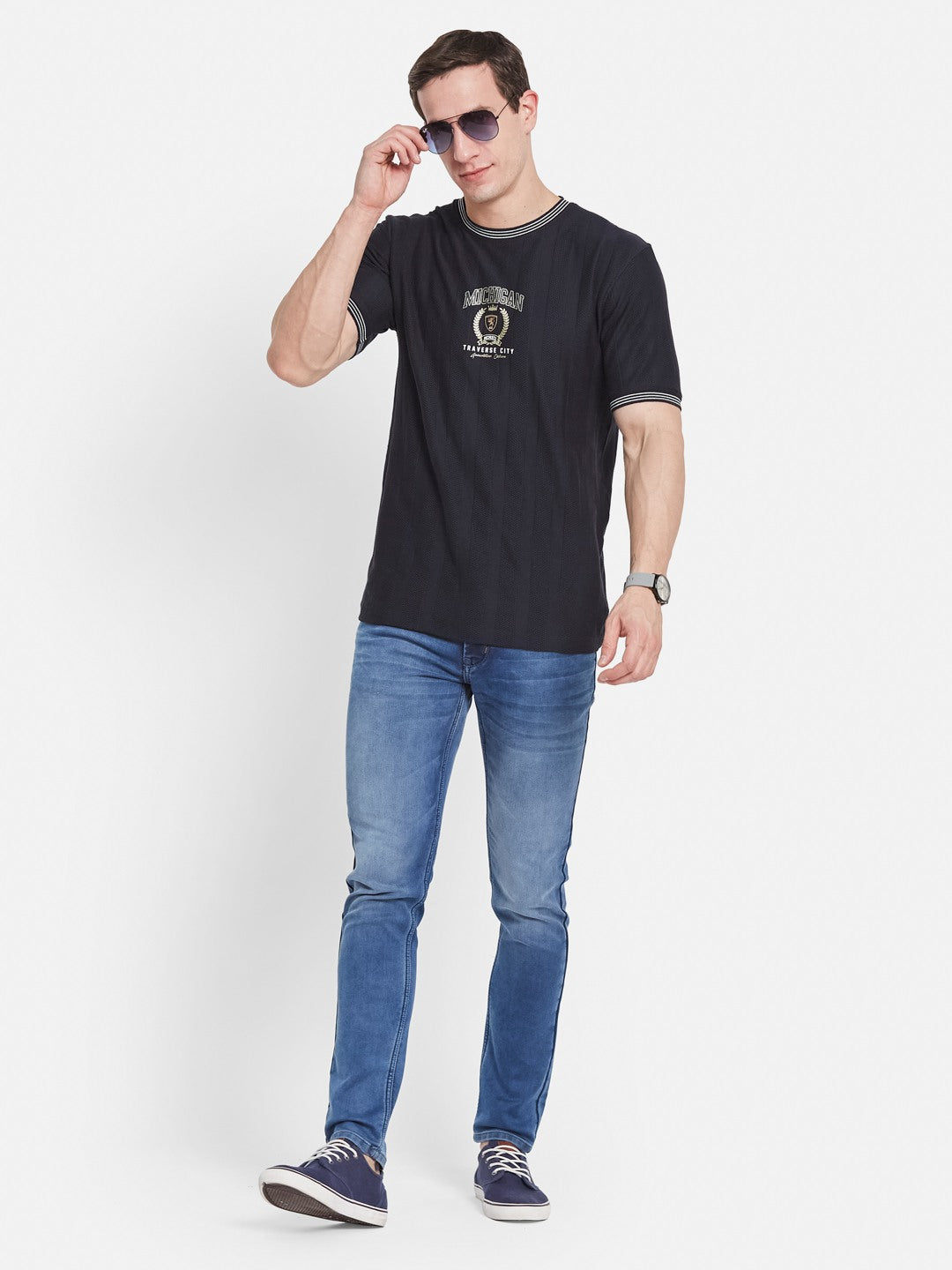 Octave Men Printed T-shirt