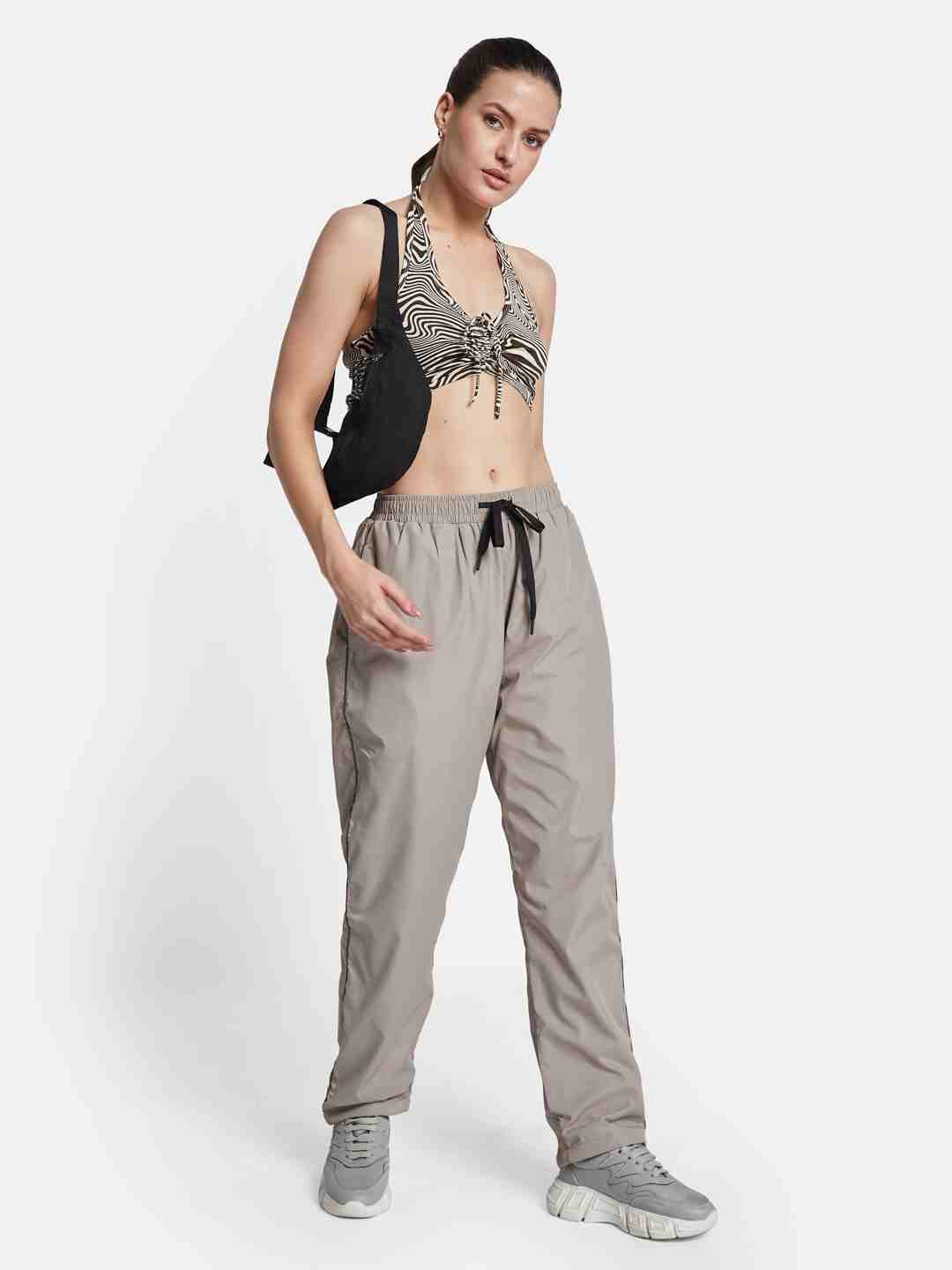 METTLE Women Regular Fit Cotton Track Pants