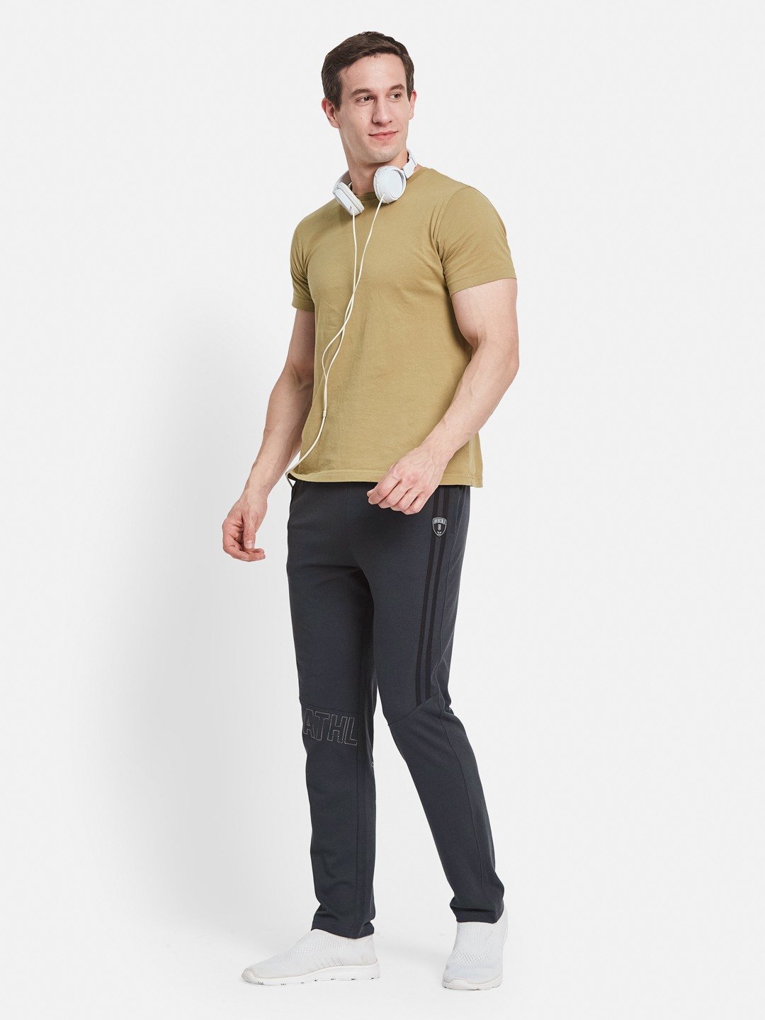 Octave Men Cotton Mid Rise Track Pants
