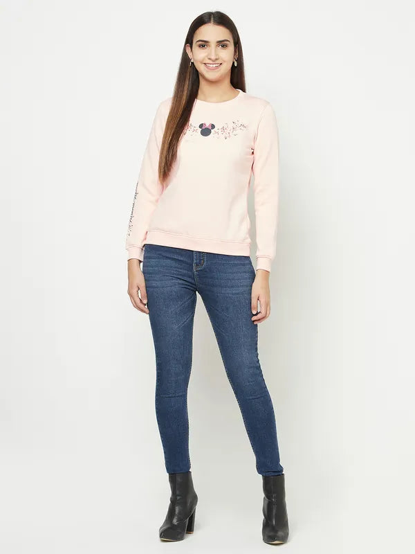 Women Pastel Pink Sweatshirts