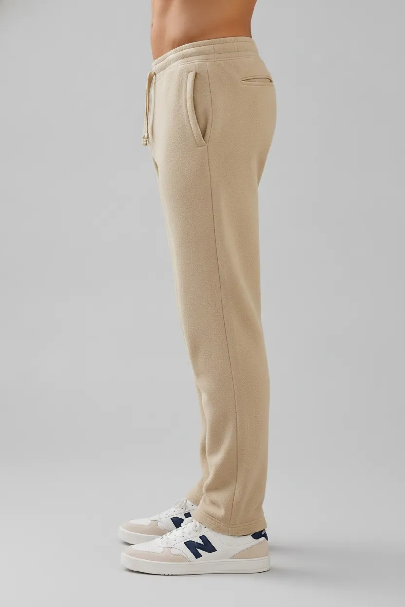 Men’s Natural Melange Premium German Velvet  Lower with Drawstring