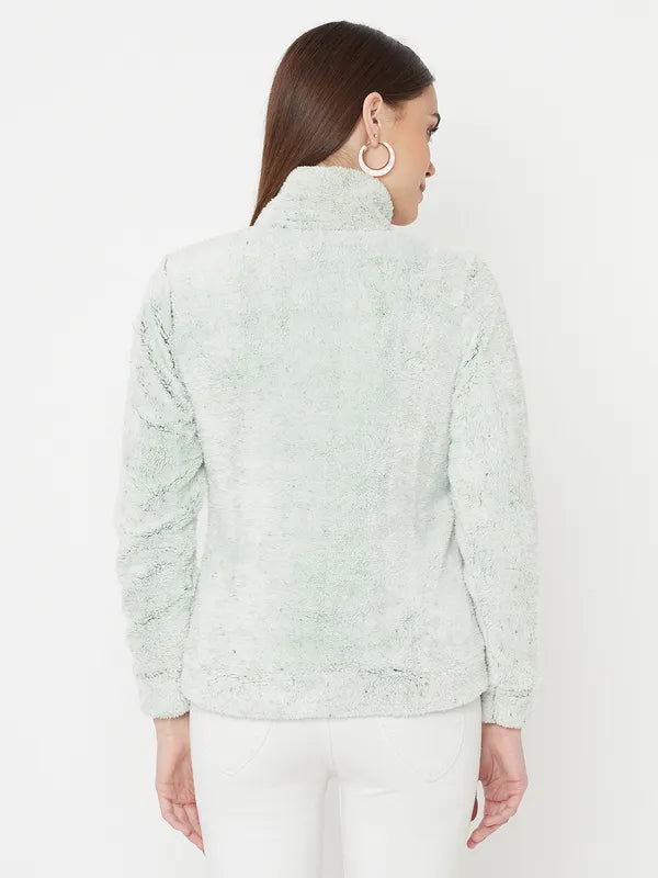 Mettle Women Green Sweatshirt