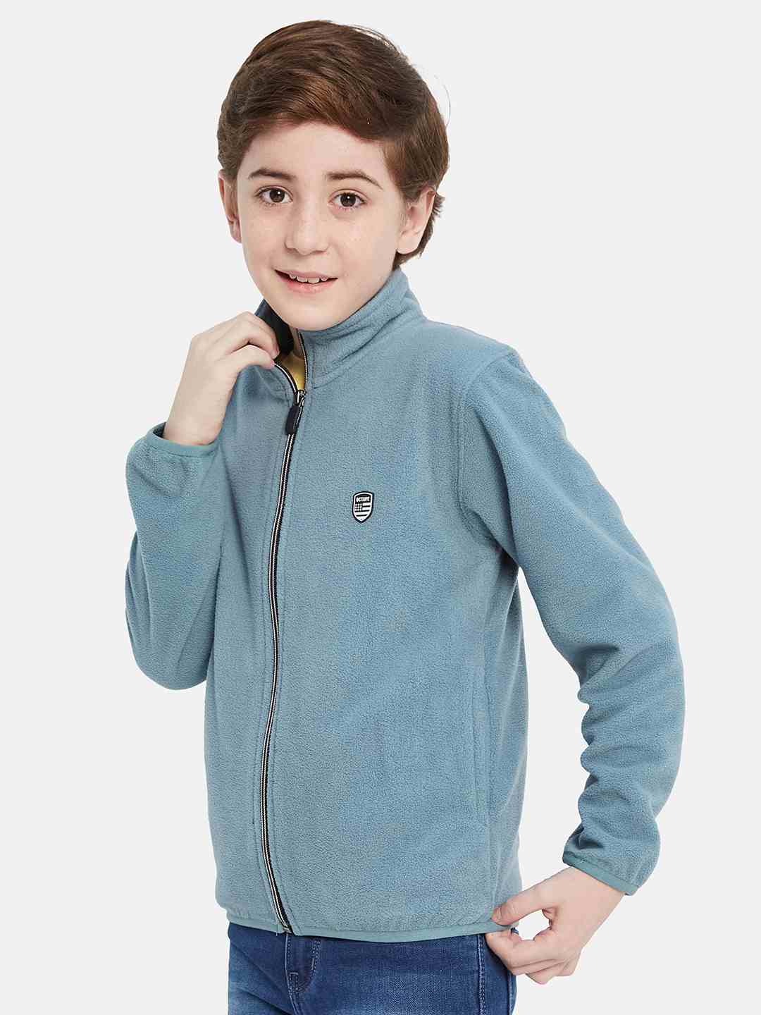 Octave Boys Mock Collar Long Sleeves Fleece Sweatshirt