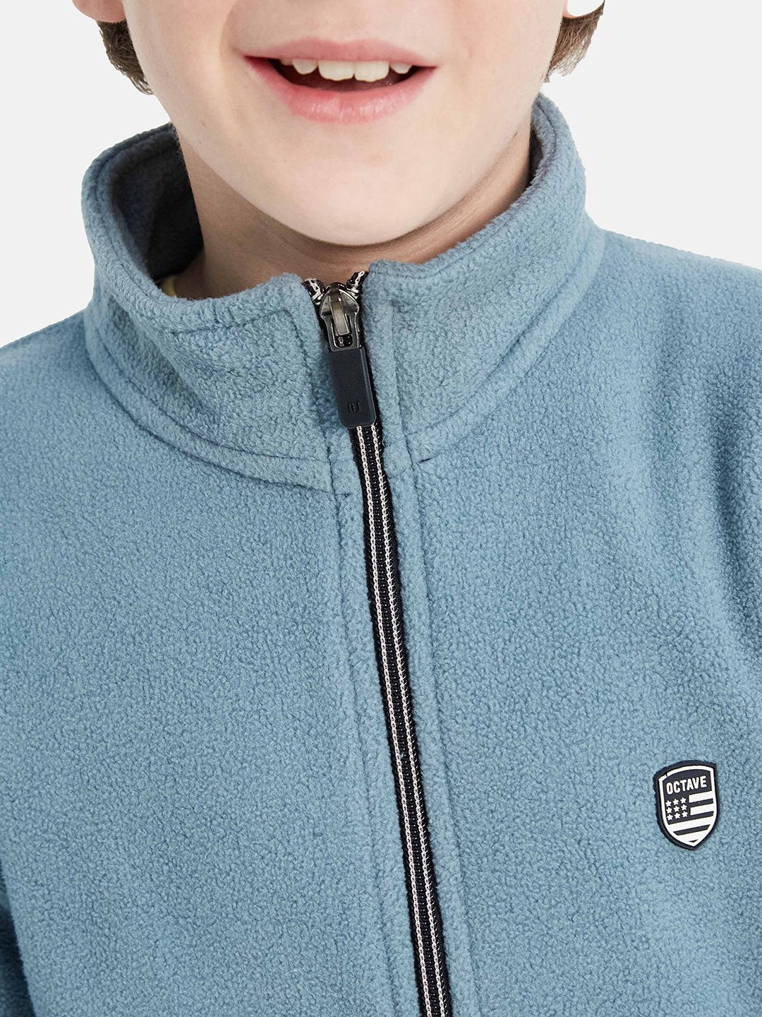 Octave Boys Mock Collar Long Sleeves Fleece Sweatshirt