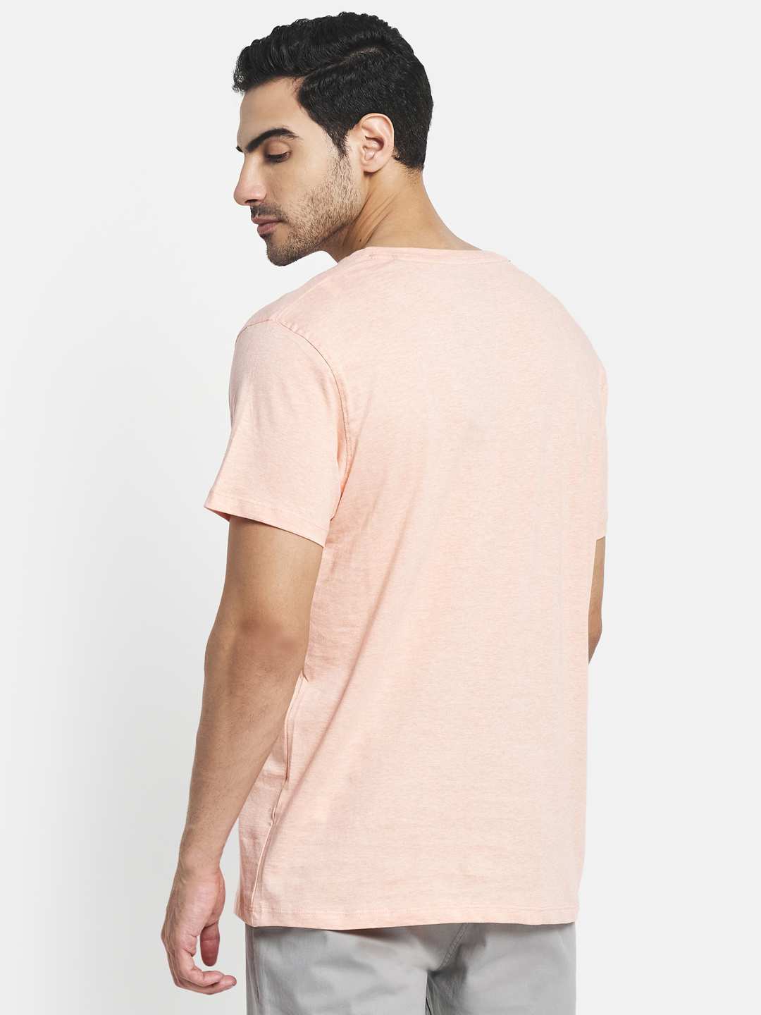 Octave Men Orange Typography Printed T-Shirt