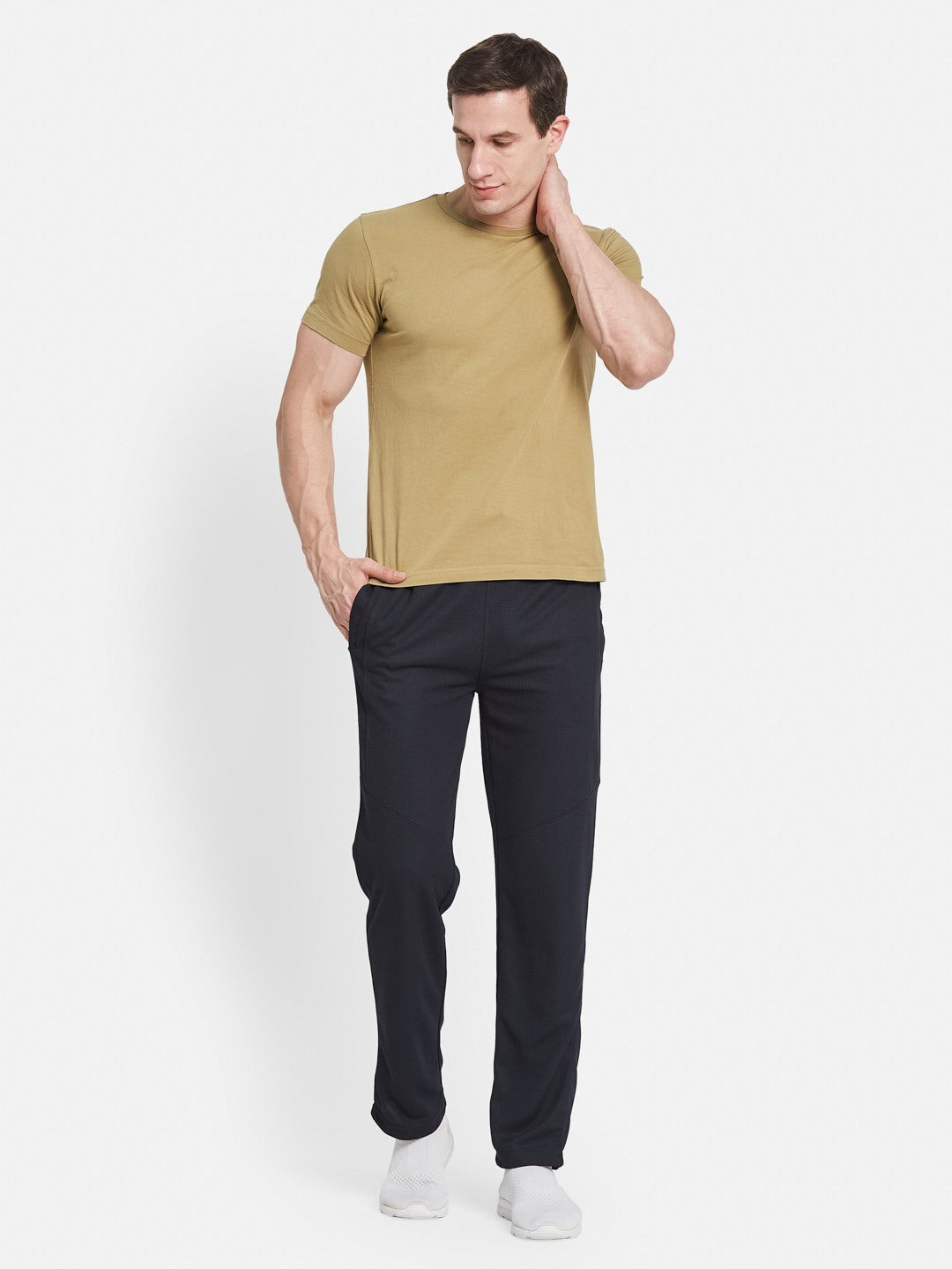 Octave Men Cotton Mid Rise Track Pants