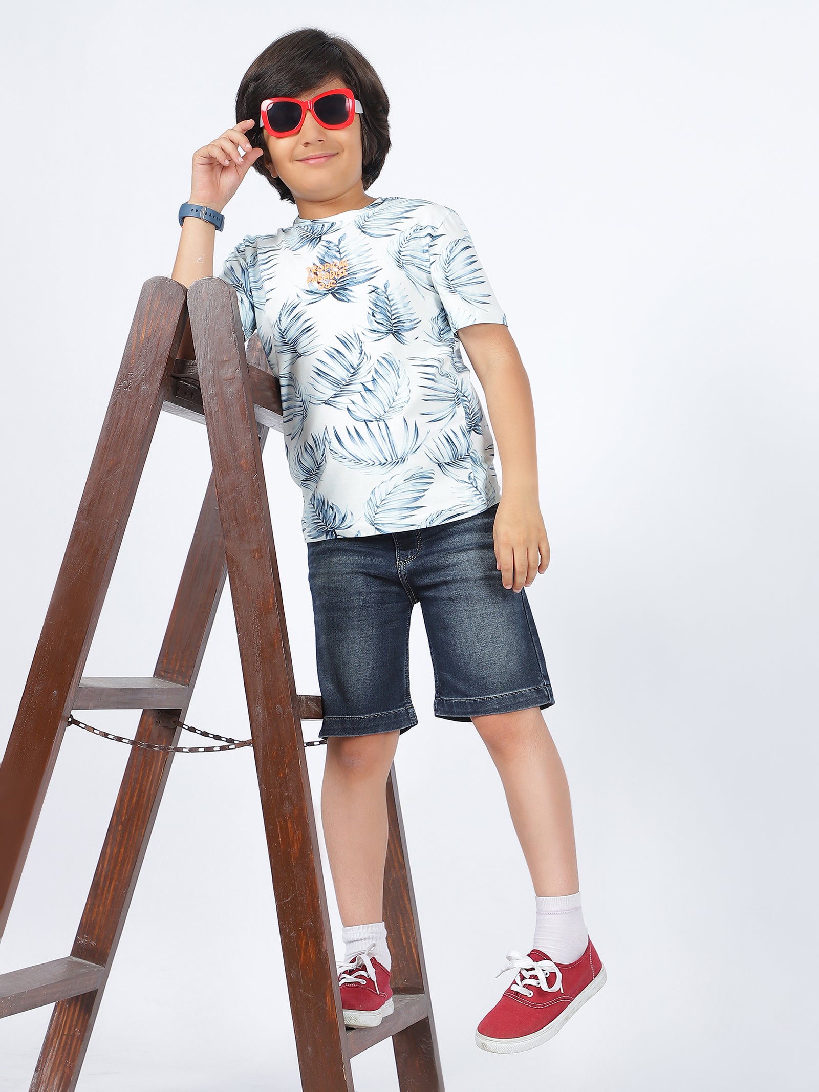 Octave Boys Floral Printed T-shirt