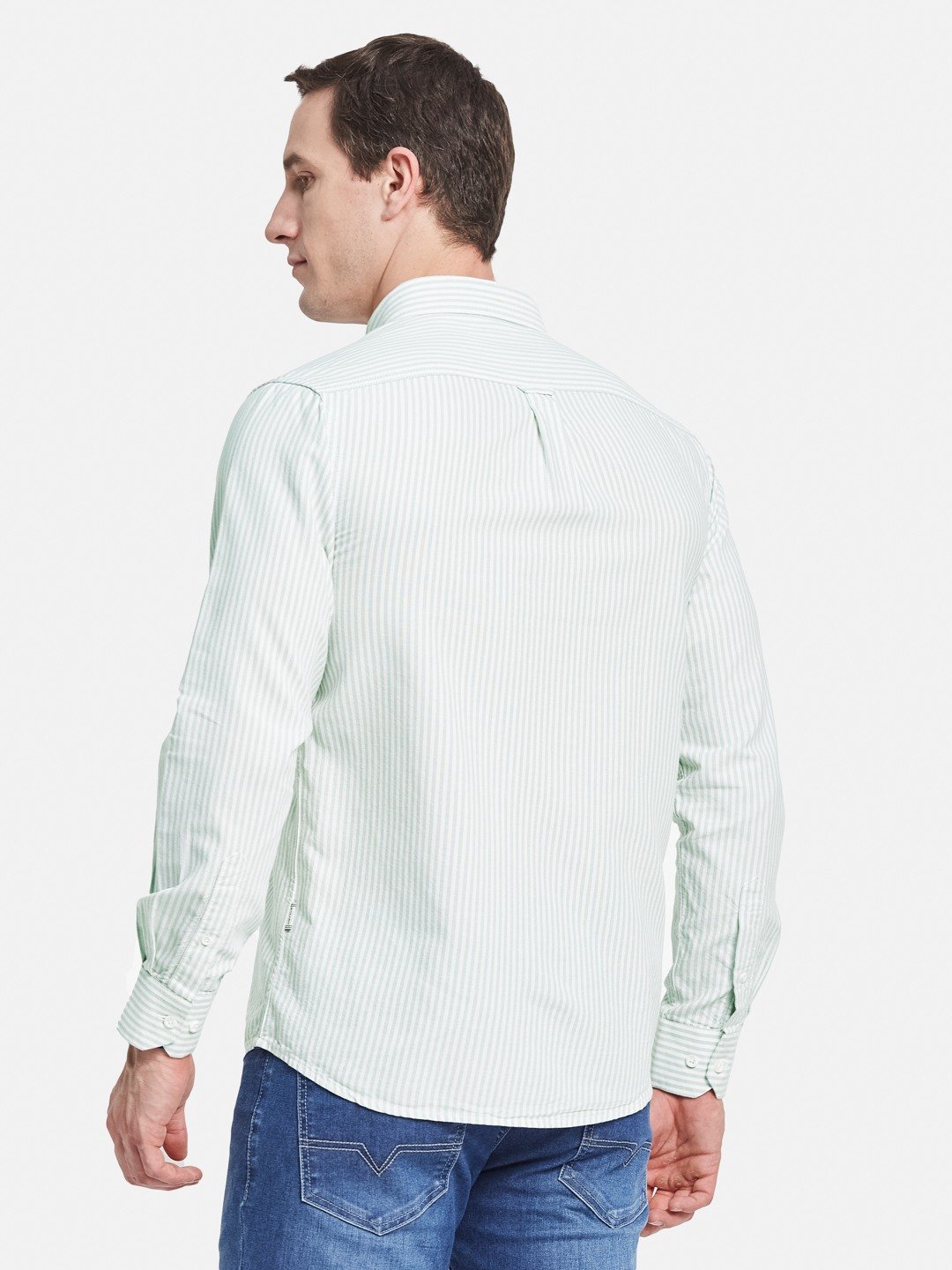 METTLE Men Multi Stripes Opaque Striped Casual Shirt