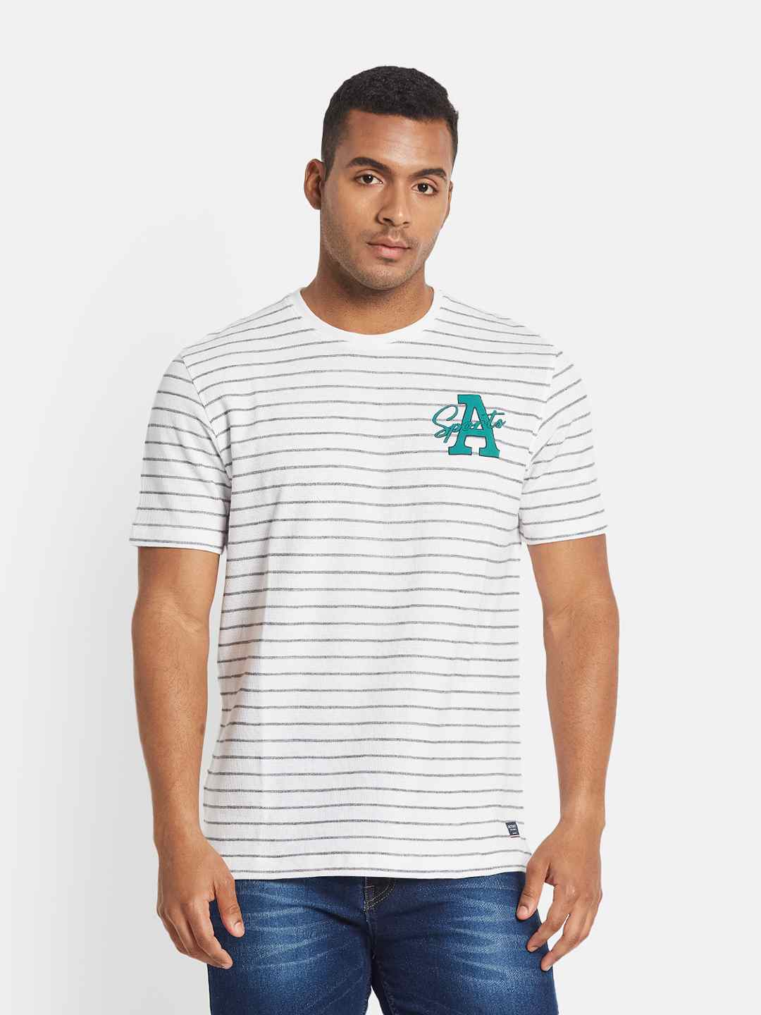 Octave Men Striped T-shirt