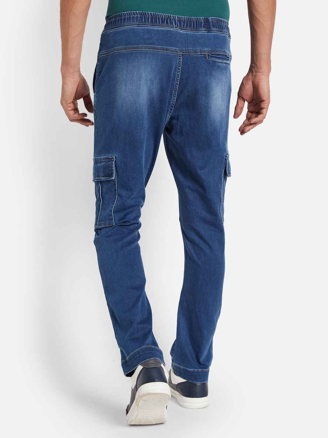 Octave Men Mildly Distressed Light Fade Stretchable Jeans