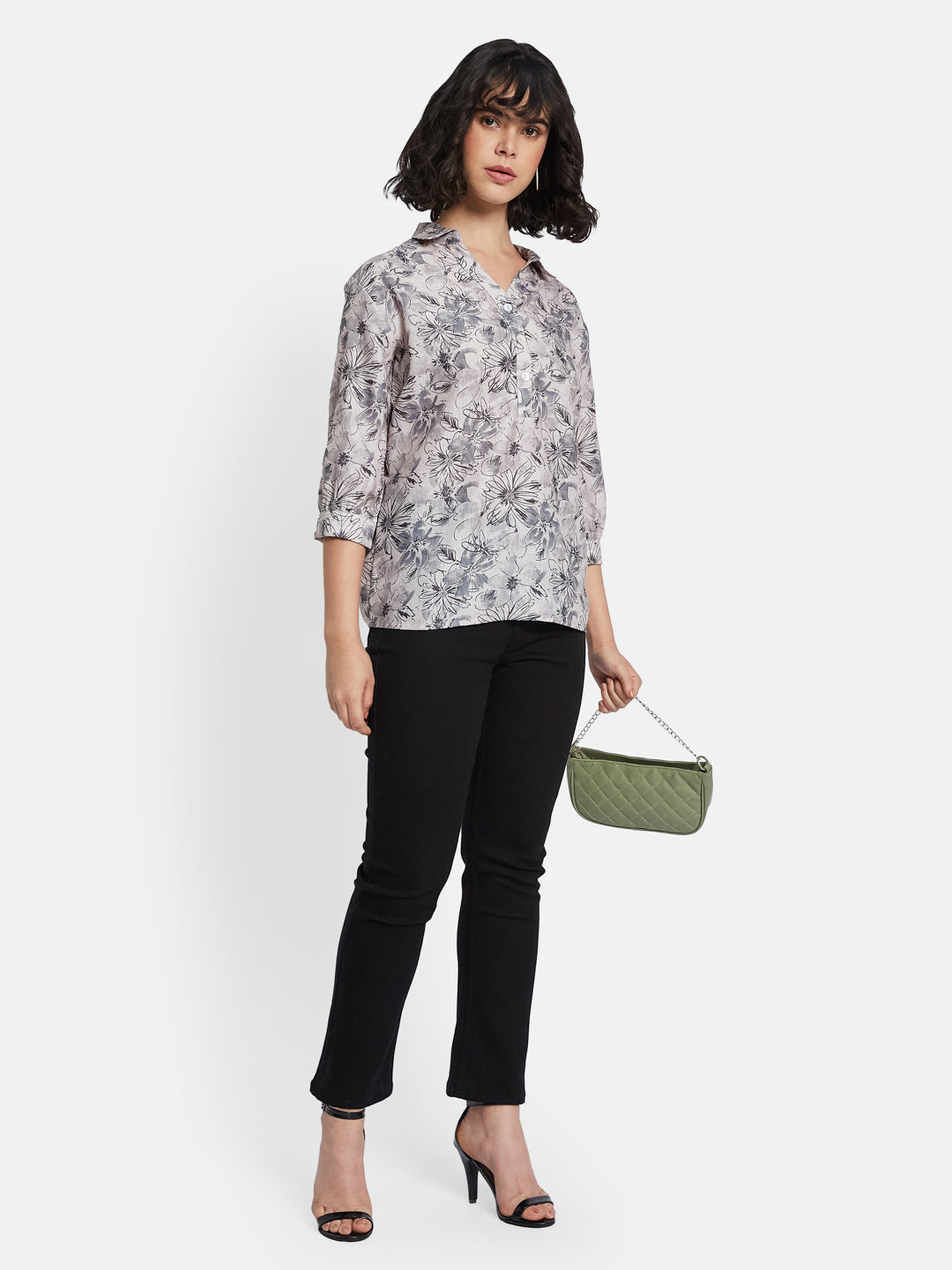 METTLE Floral Print Cotton Top