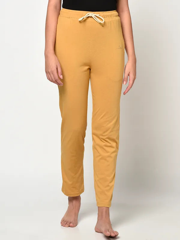 Women Dusty Mustard Trackpants