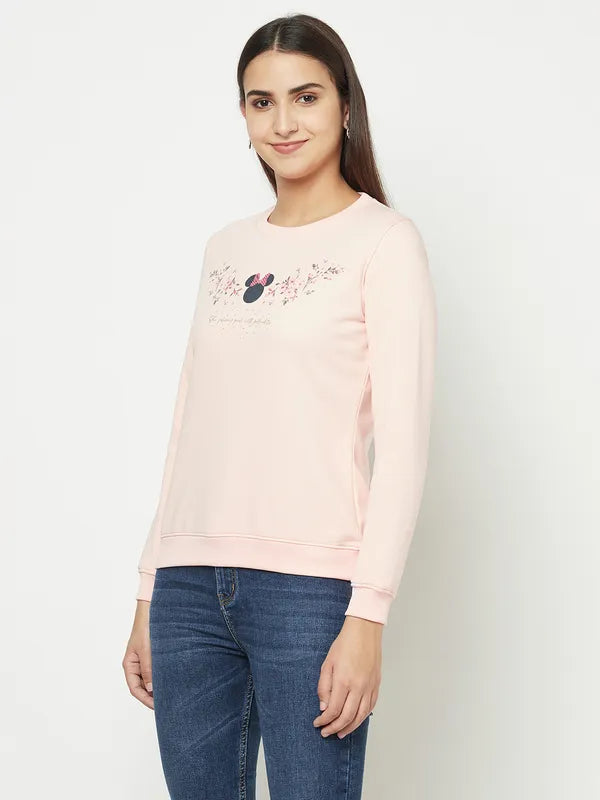 Women Pastel Pink Sweatshirts