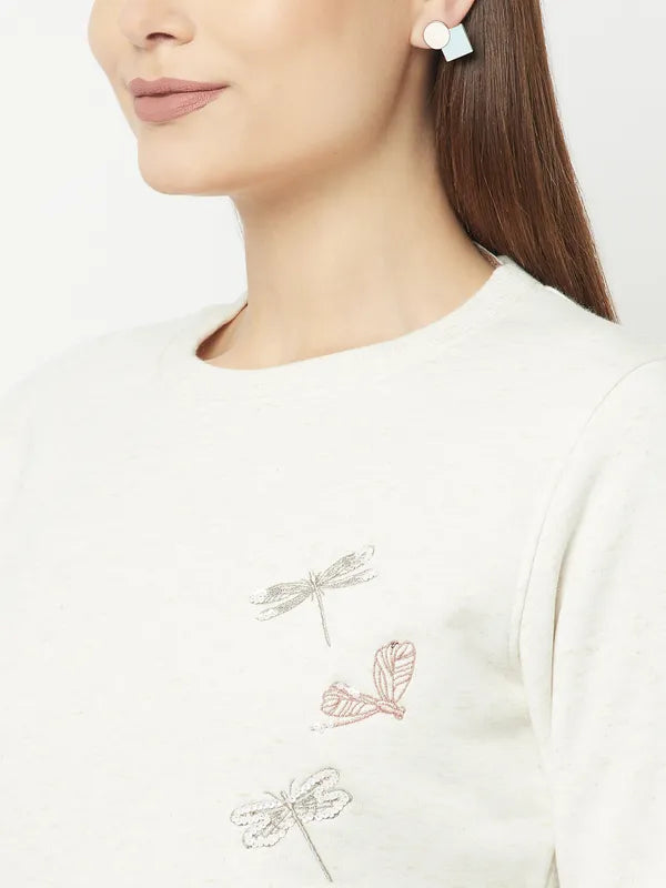 Women Natural Melange Sweatshirts