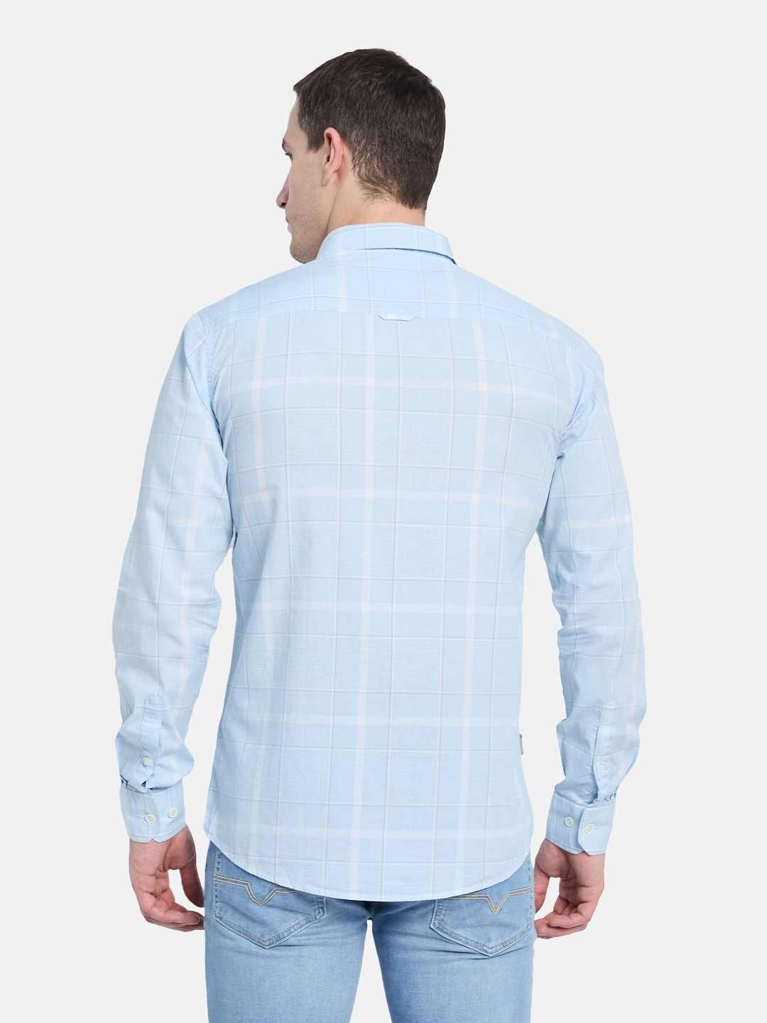 METTLE Men Opaque Checked Casual Shirt