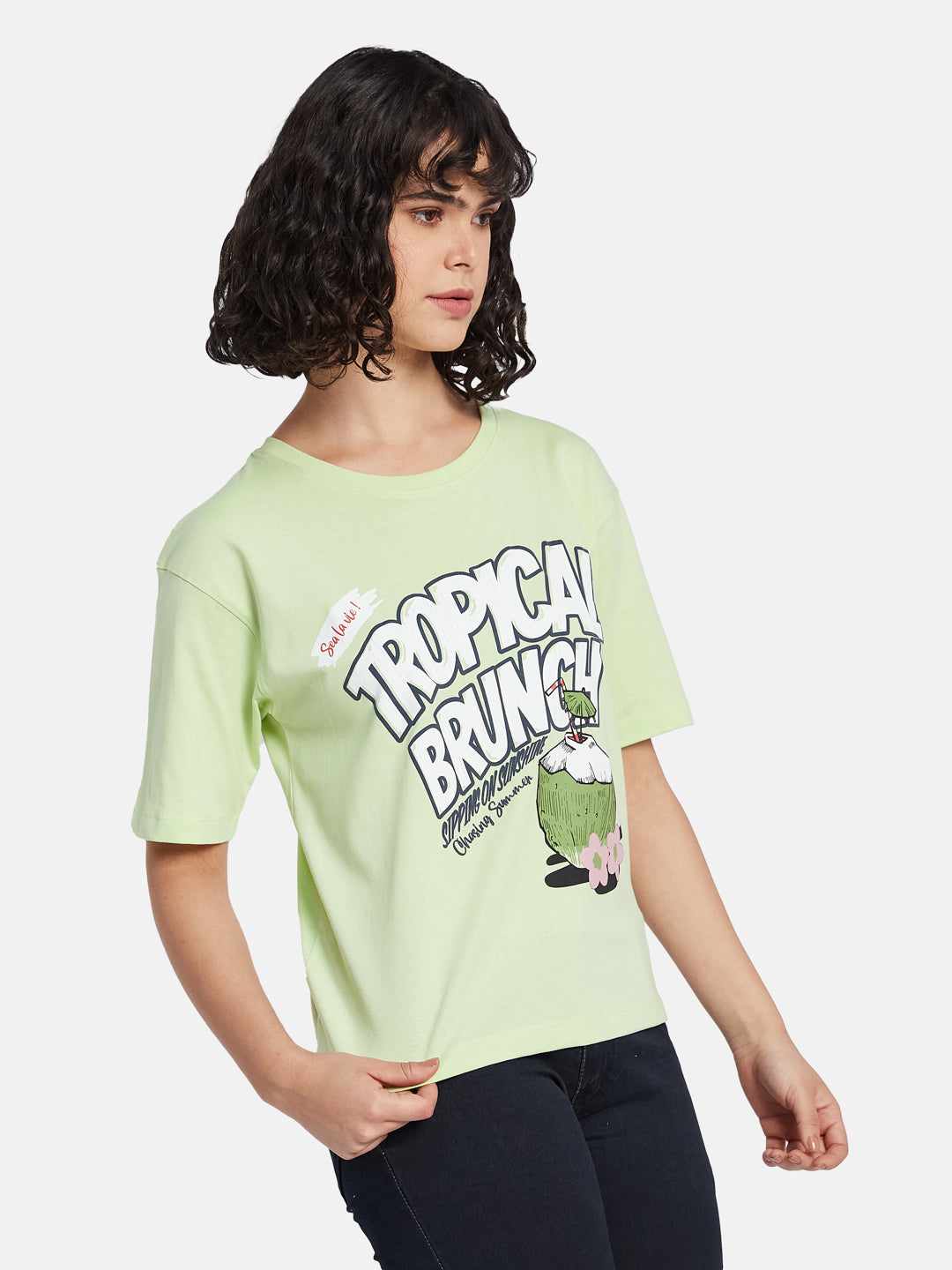 METTLE Women Printed T-shirt