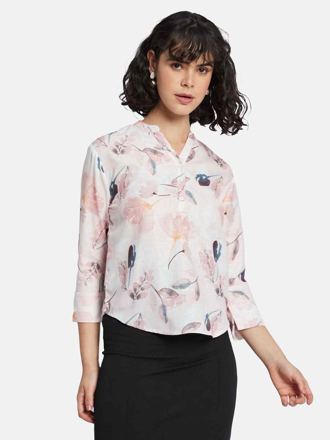 METTLE Floral Print Cotton Top