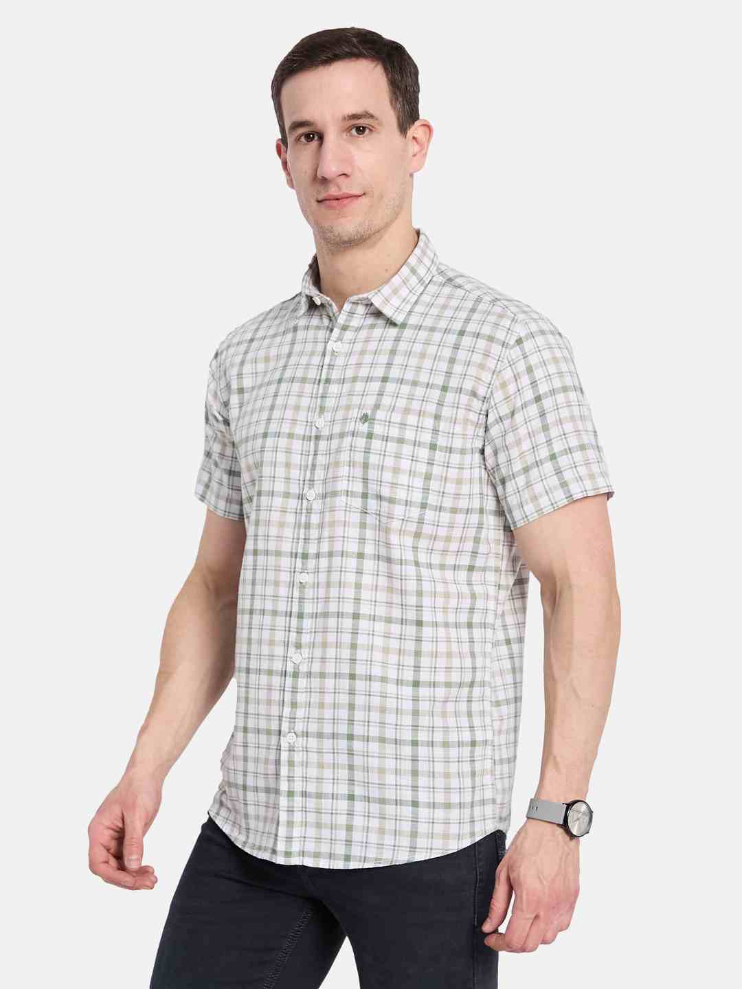 METTLE Men Multi Stripes Opaque Striped Casual Shirt