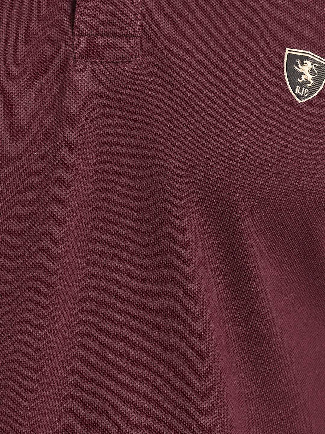 CUT N SEW POLO NECK PIQUE  T-SHIRT