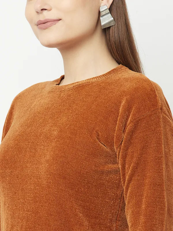 Women Tan Sweaters