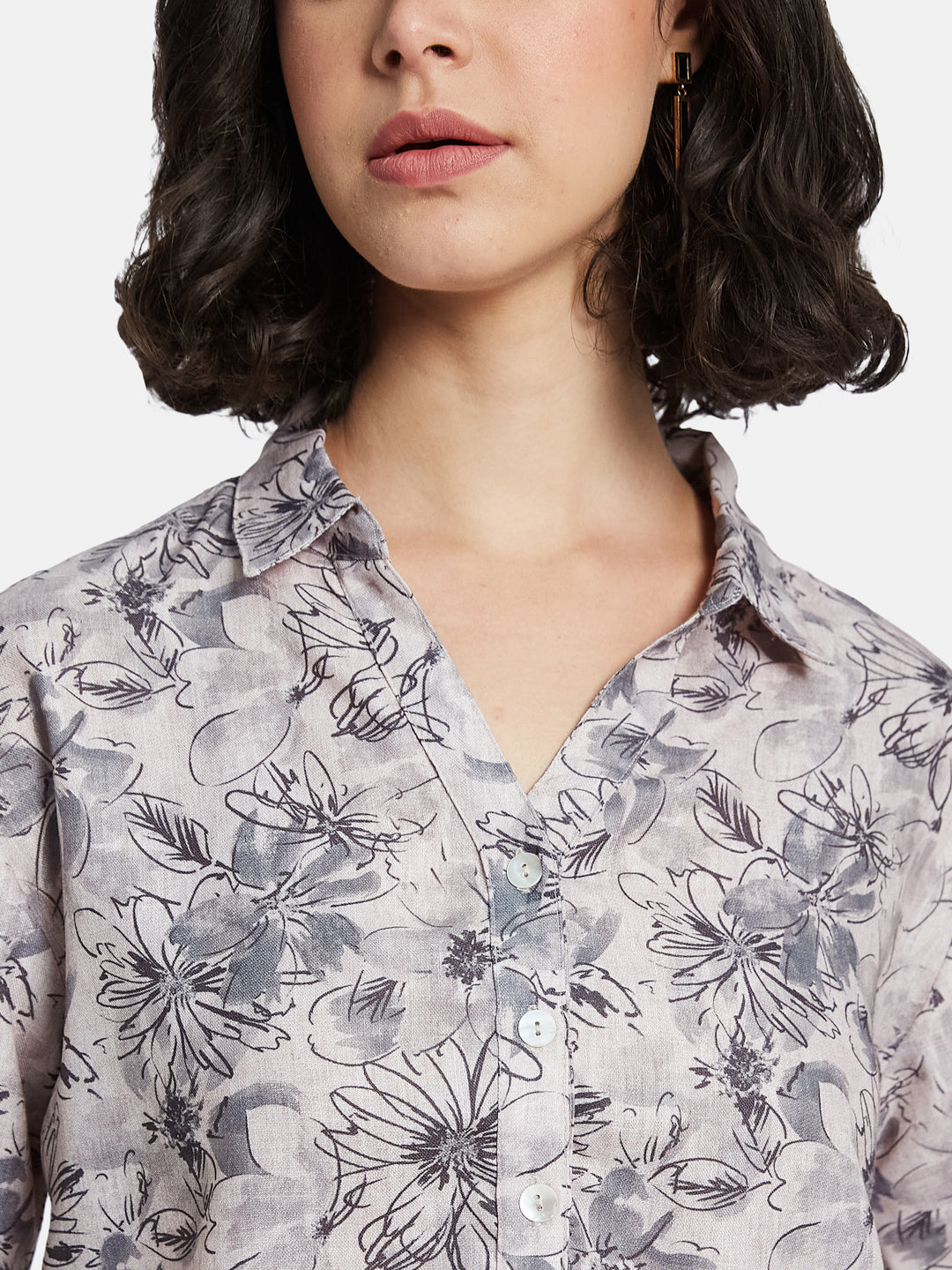 METTLE Floral Print Cotton Top