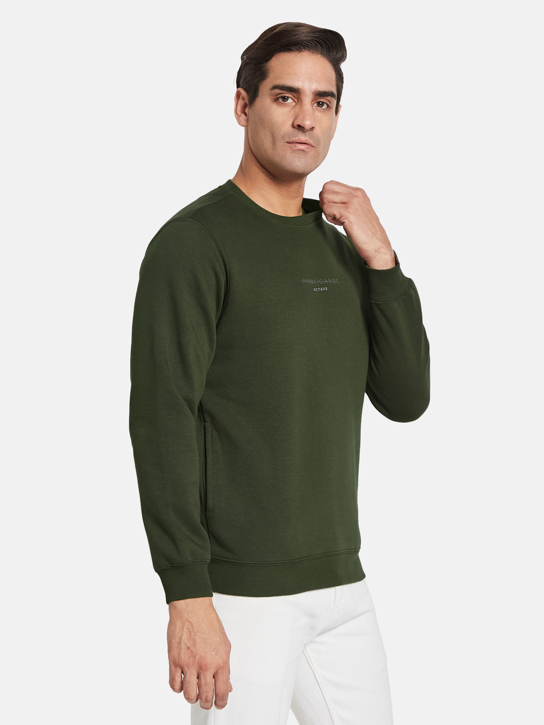 Octave Men Long Sleeves Round Neck Sweatshirt