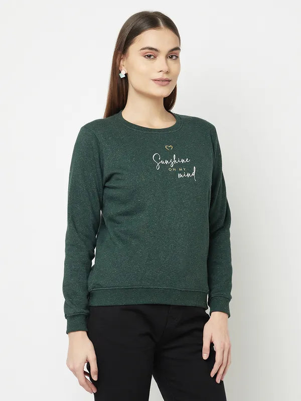 Women Mountain Green Sweatshirts