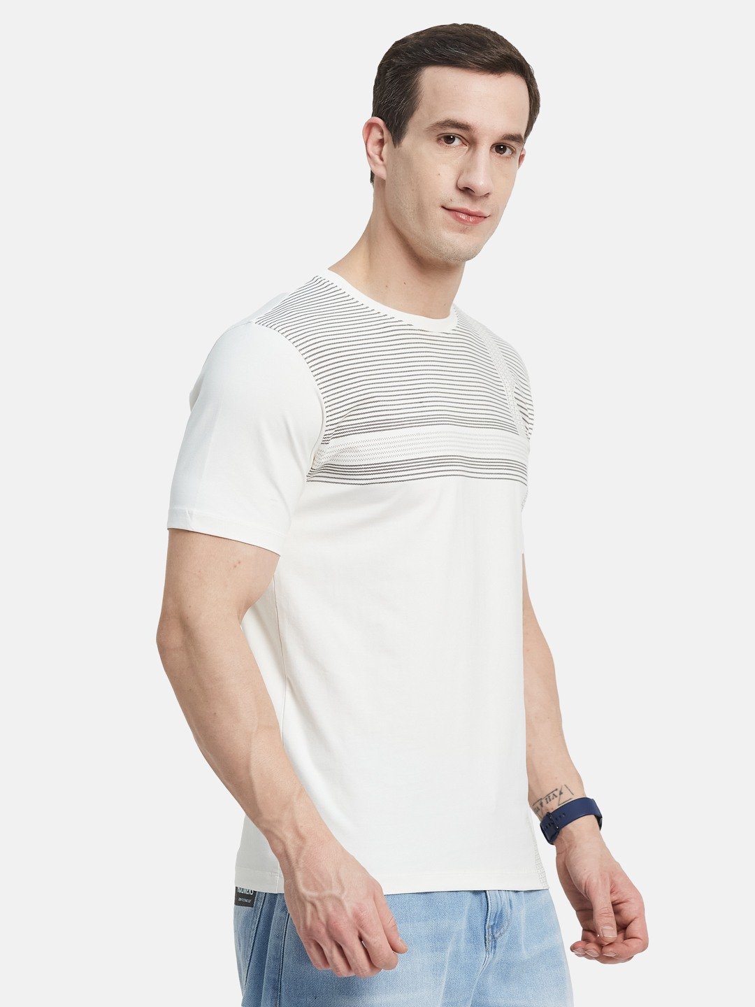 BODY CHECK PRINT  SINGLE JERSEY KNITLYCRA T-SHIRT