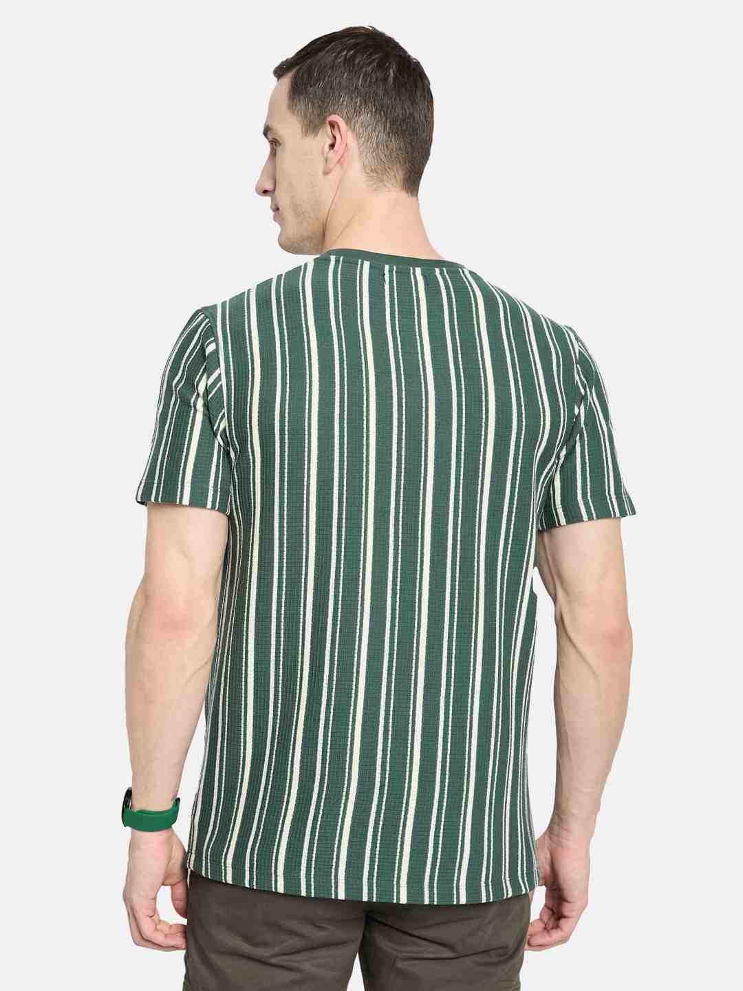 Octave Men Striped T-shirt