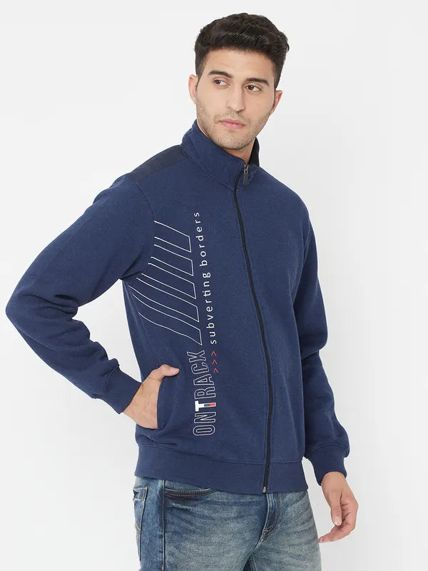 Men Indigo Melange Sweatshirts