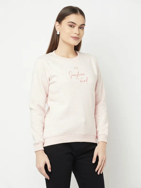 Women Pearl Melange Sweatshirts