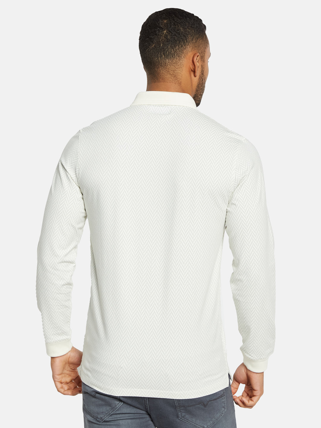 METTLE Men Printed Polo Collar T-shirt