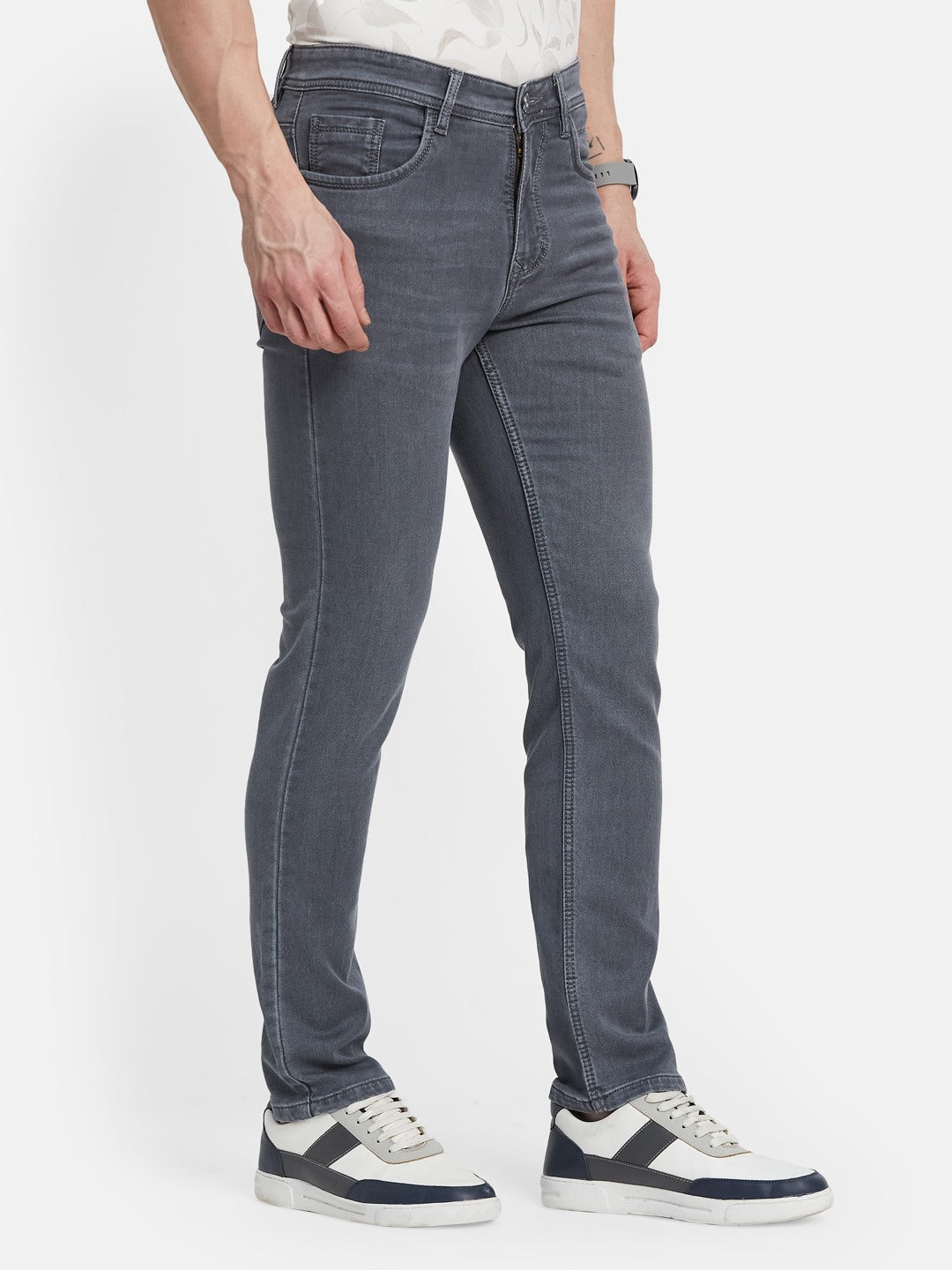 Octave Men Slim Fit Light Fade Stretchable Jeans