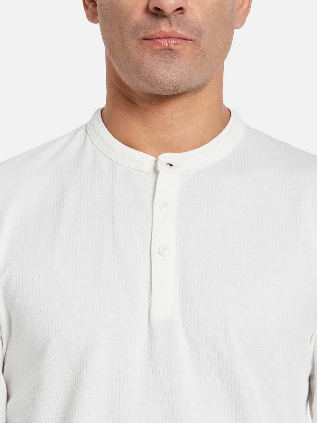 METTLE Men Mandarin Collar T-shirt