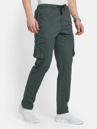 Octave Men Cotton Mid-Rise Cargo Track Pant
