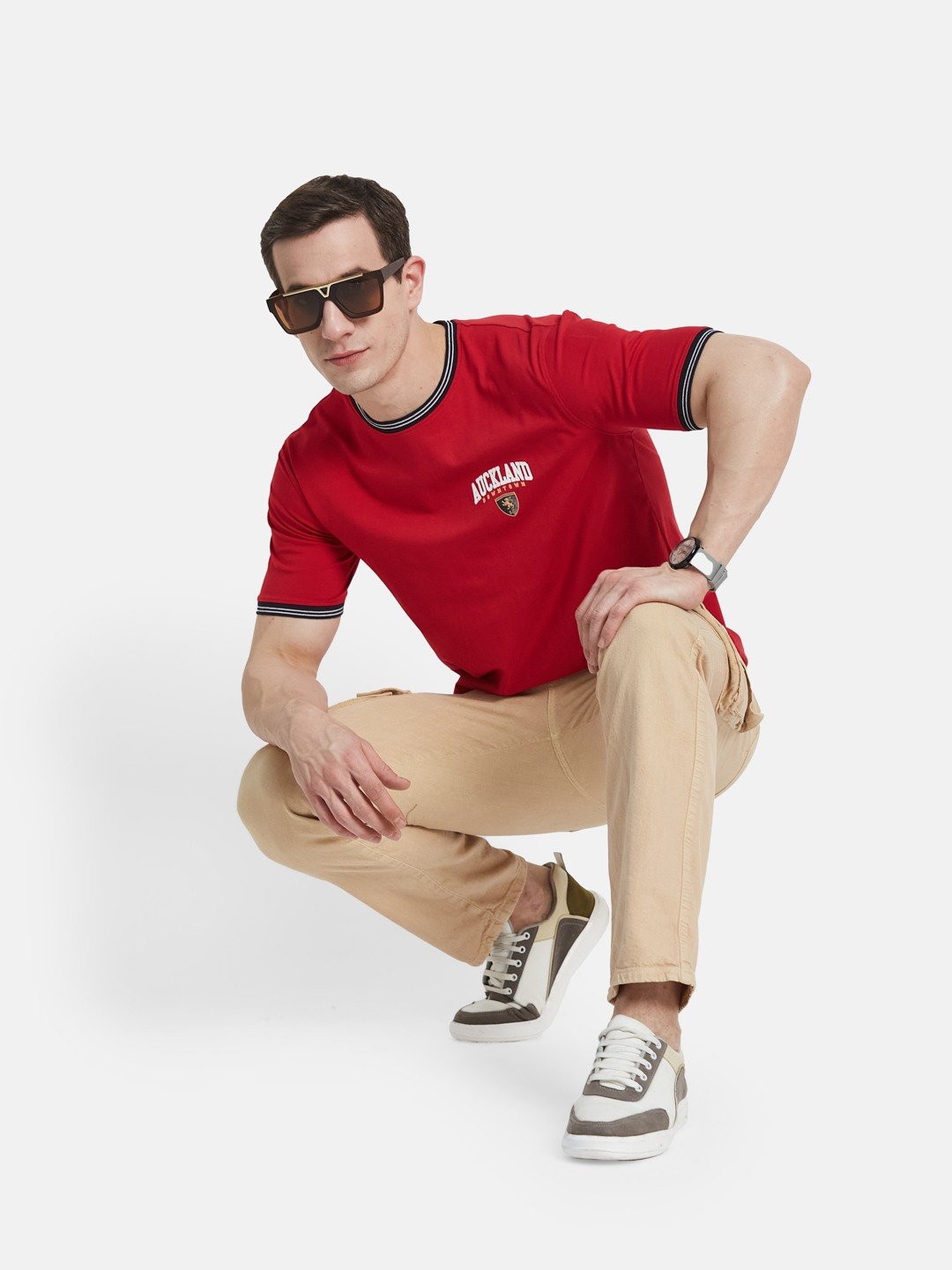 BACK  PRINT ROUND NECK SINGLE JERSEY KNIT LYCRA  T-SHIRT