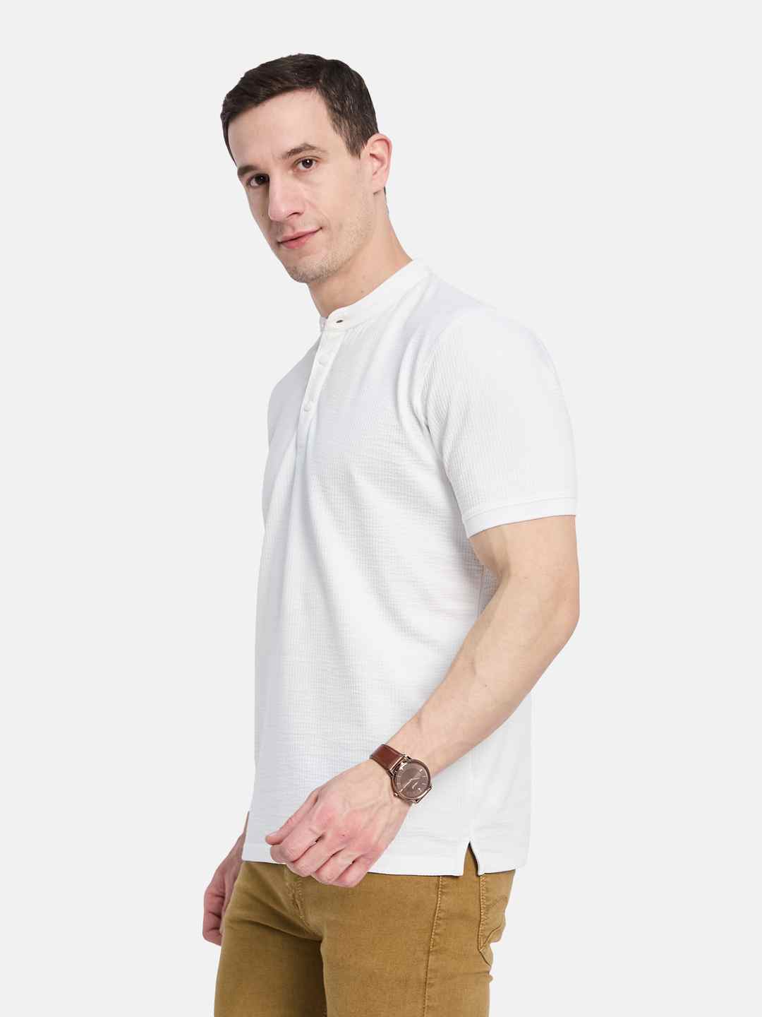 Octave Men Mandarin Collar T-shirt