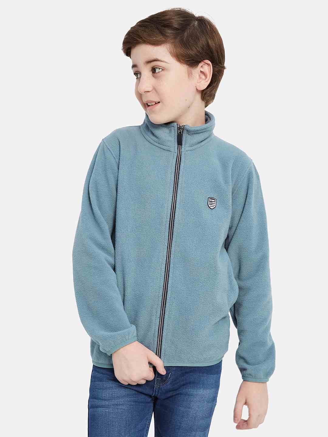 Octave Boys Mock Collar Long Sleeves Fleece Sweatshirt