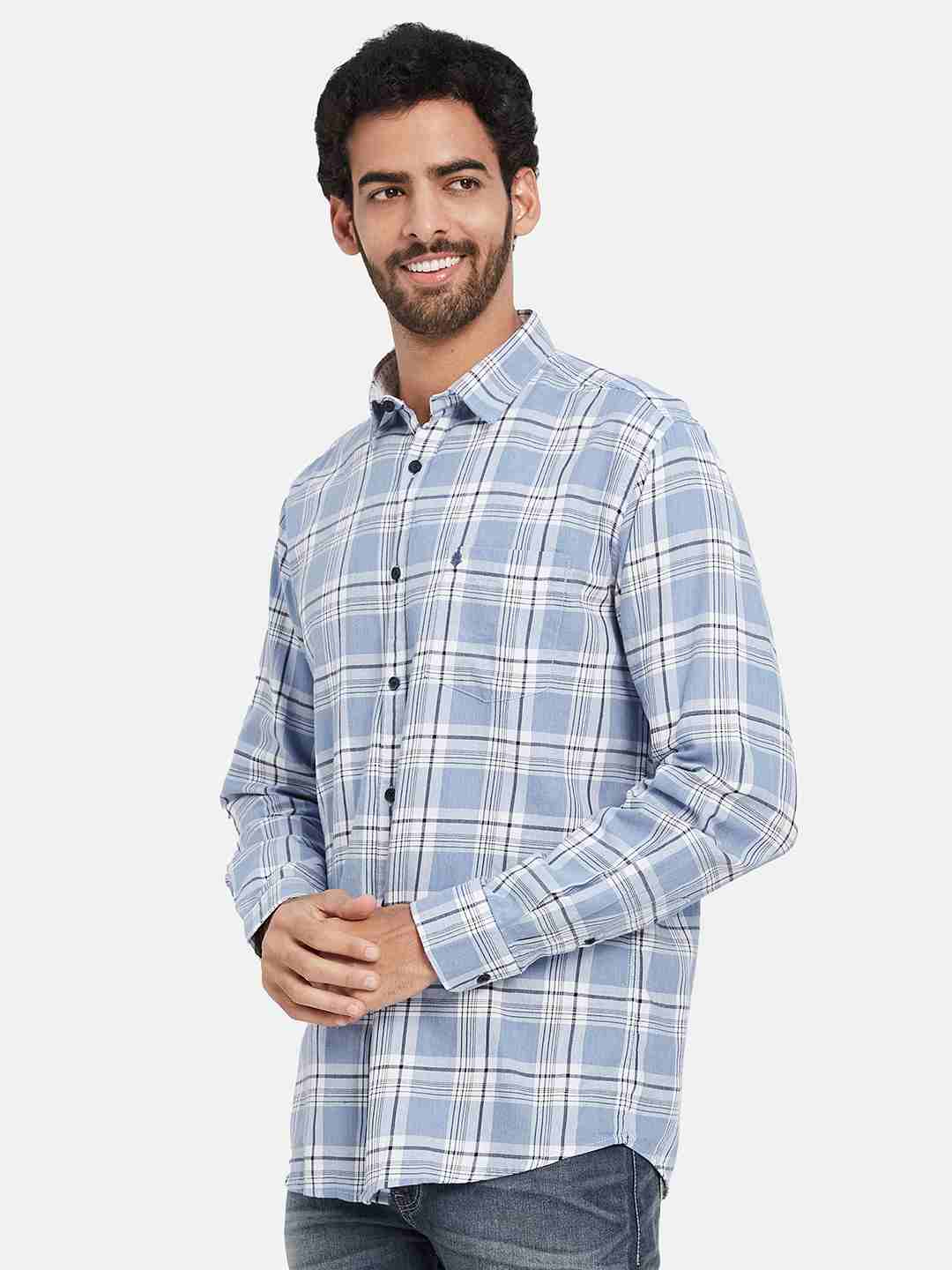 Mettle Other Checked Cotton Casual Shirt