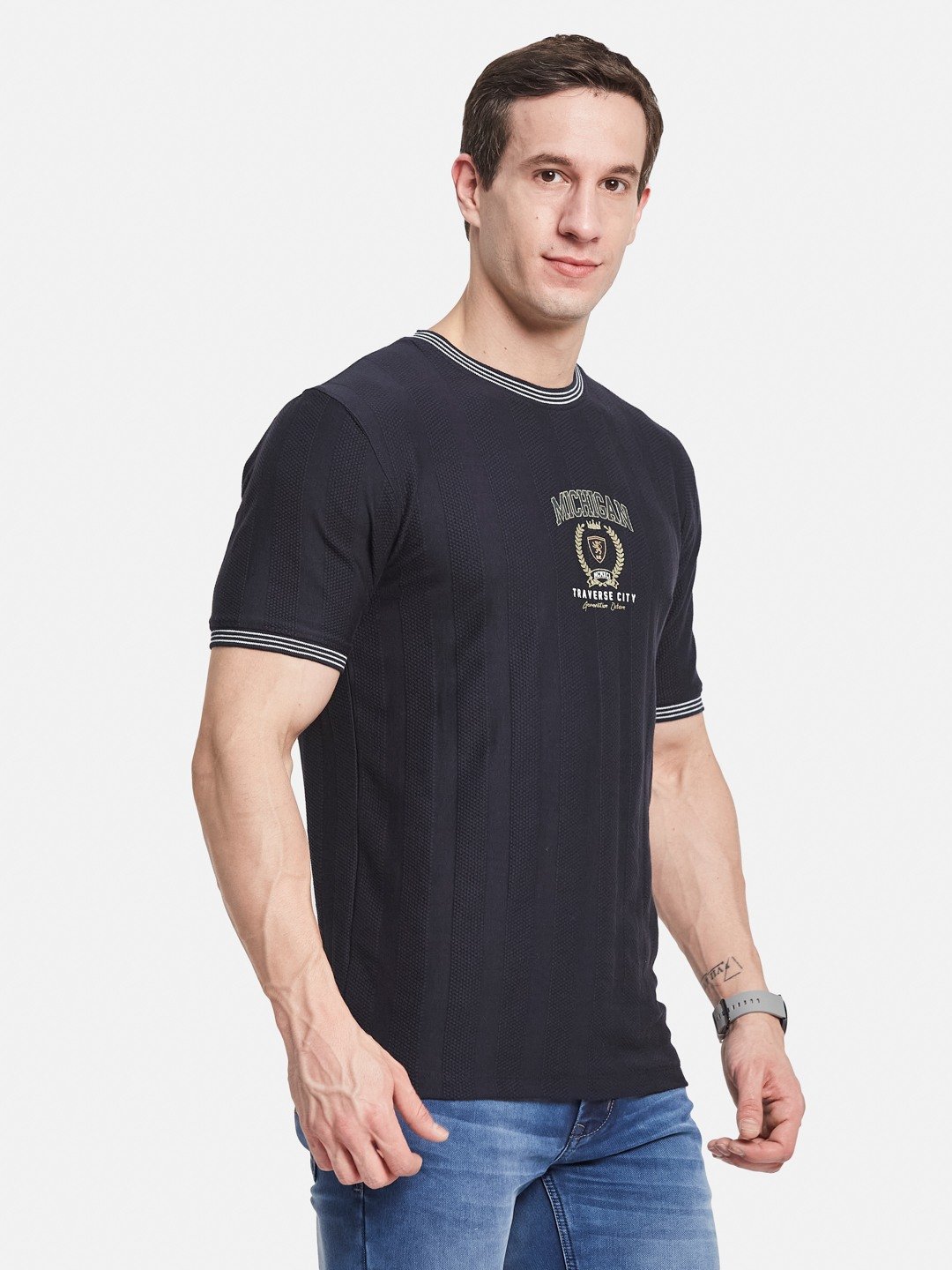 Octave Men Printed T-shirt